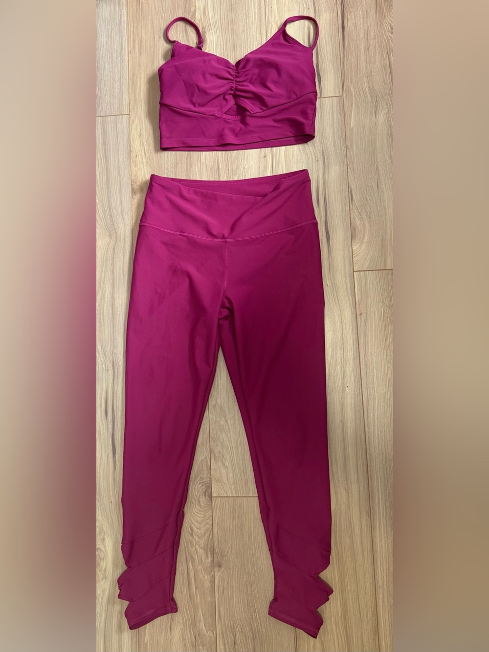 Women’s Magenta Active Leggings with matching top